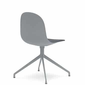KIN104U1 Kin Side Chair With 4 Star Swivel Base, Upholstered Seat Pad