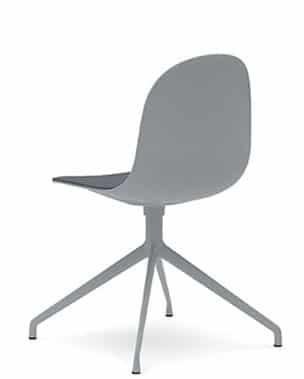 KIN104U1 Kin Side Chair With 4 Star Swivel Base, Upholstered Seat Pad