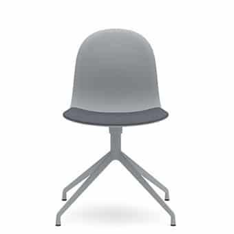 KIN104U1 Kin Side Chair With 4 Star Swivel Base, Upholstered Seat Pad