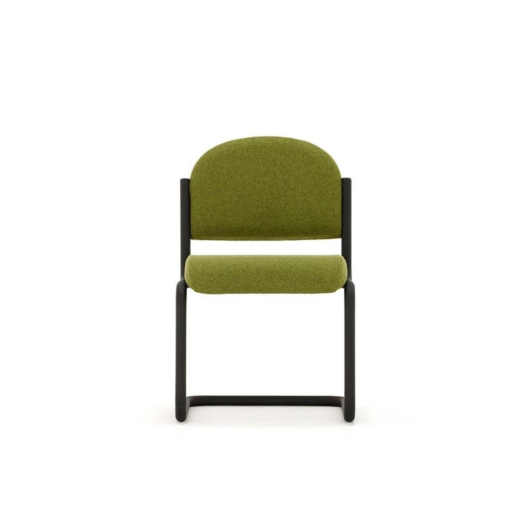 A64 Public Space No Arms Cantilever Frame, Upholstered Seat and Back