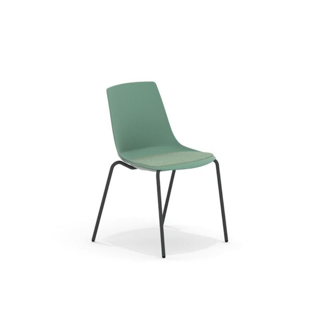 ARL11 Arlo Side Chair With 4 Leg Frame, Upholstered Seat Pad