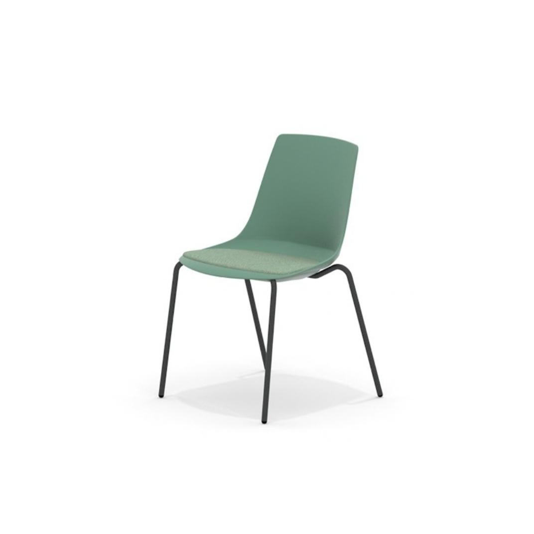 ARL11 Arlo Side Chair With 4 Leg Frame, Upholstered Seat Pad