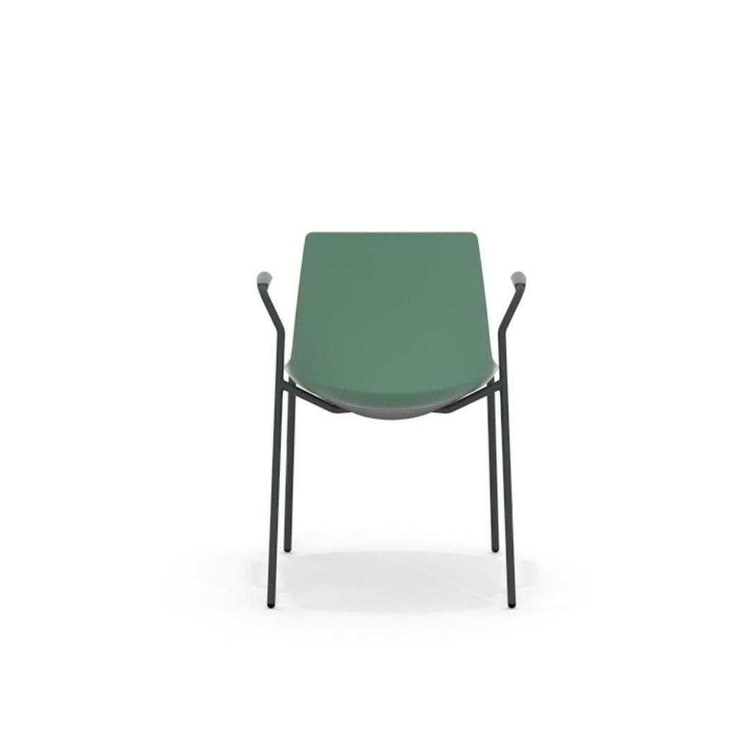 ARL11A Arlo Side Chair With 4 Leg Arm Frame, Upholstered Seat Pad