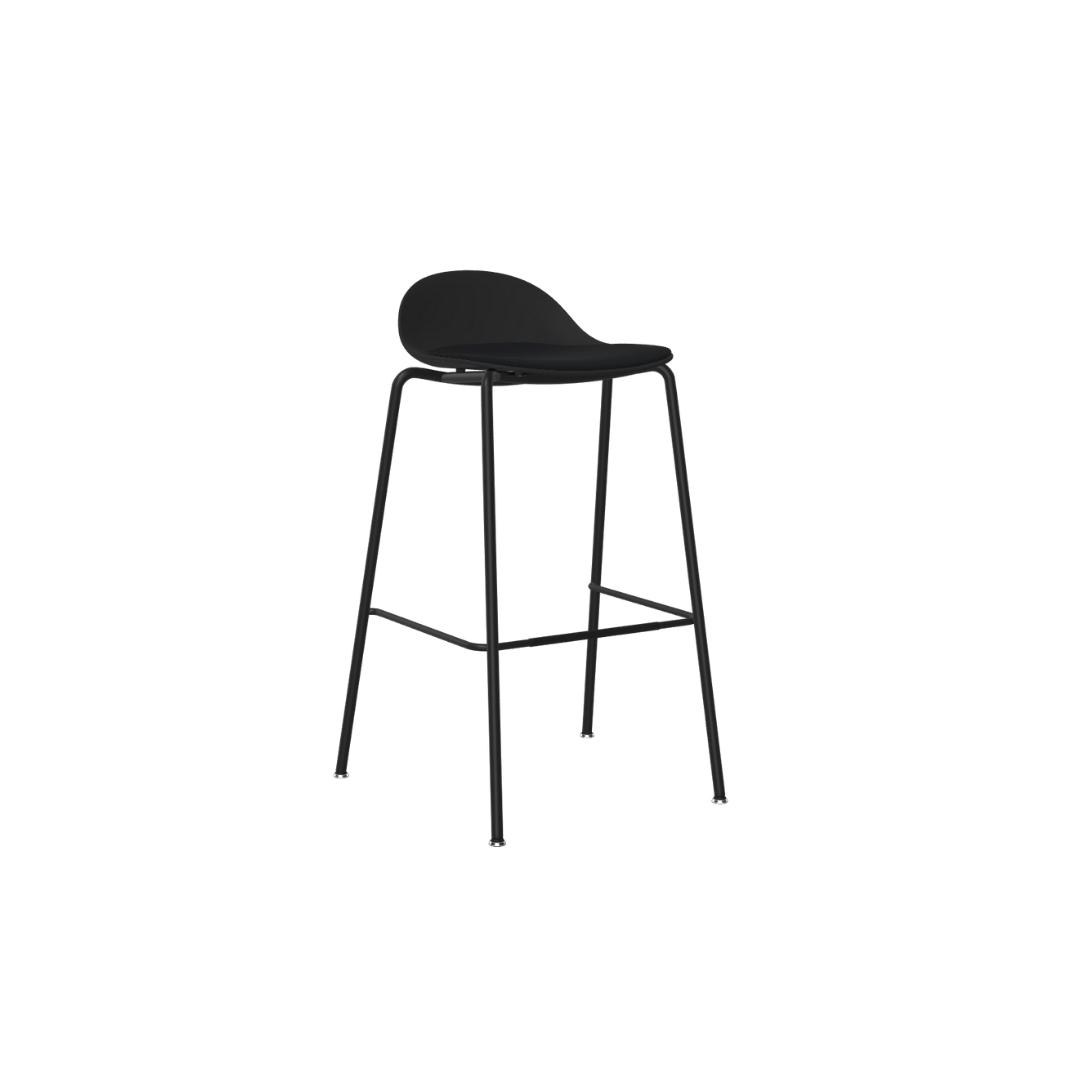 KIN502U1 - Kin Low Back Stool, 4 Leg Frame with Upholstered Seat Pad