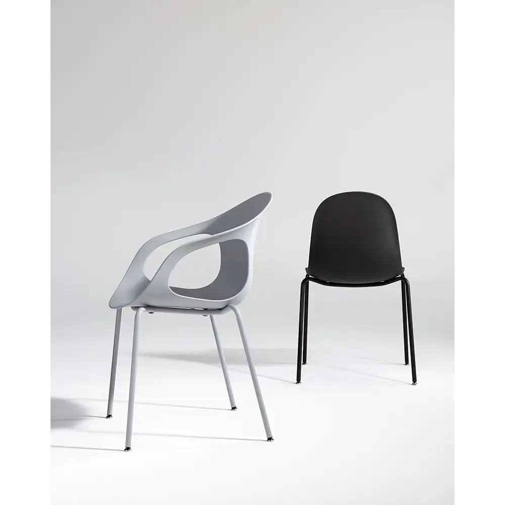 KIN202U1 - Kin Arm Chair, 4 Leg Frame with Upholstered Seat Pad