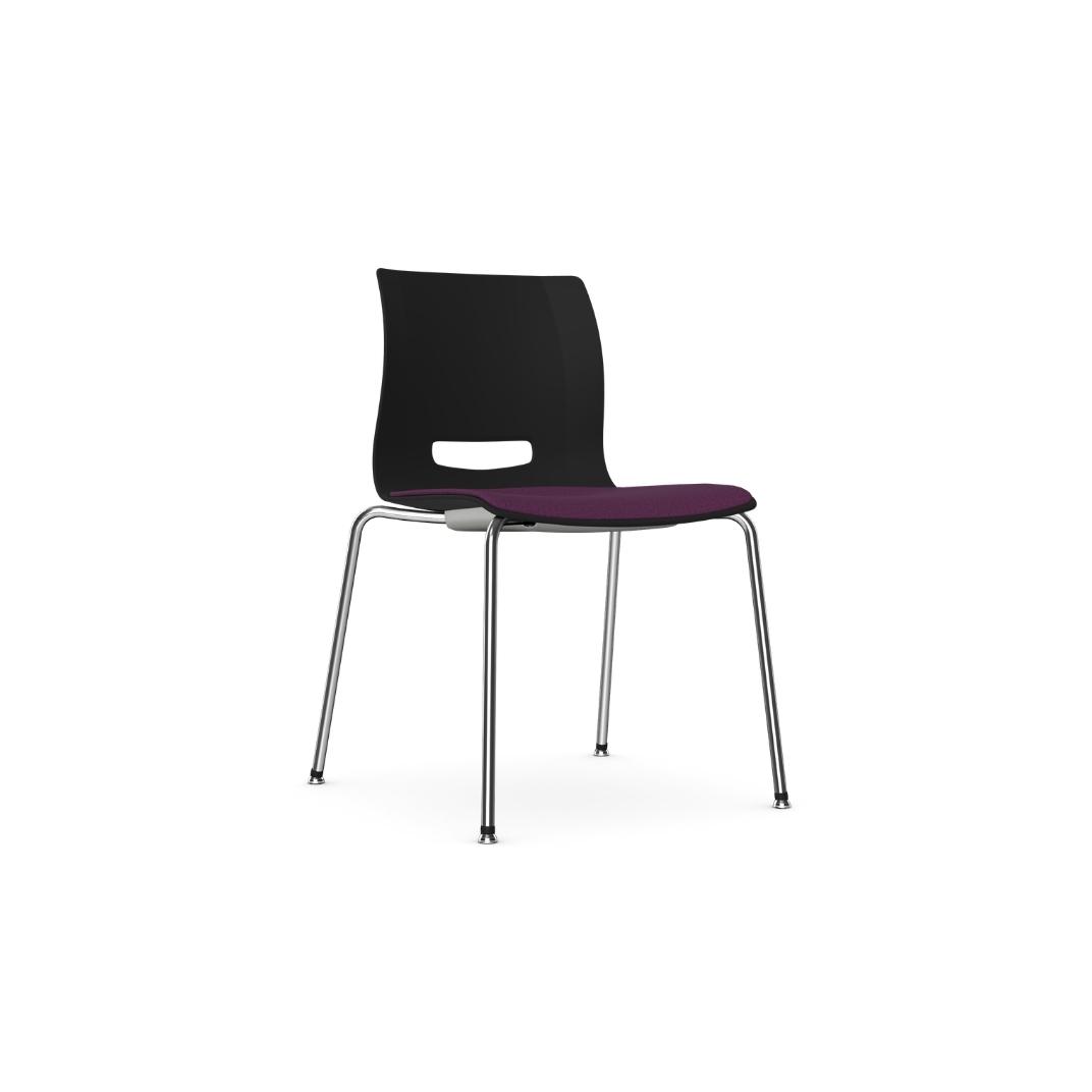 Casper Side Chair With Upholstered Seat Pan and 4 Leg Frame