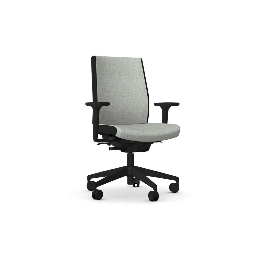 FLX2640HA Freeflex Black Task Chair With Black Components, With Height and Width Adjustable Arms*