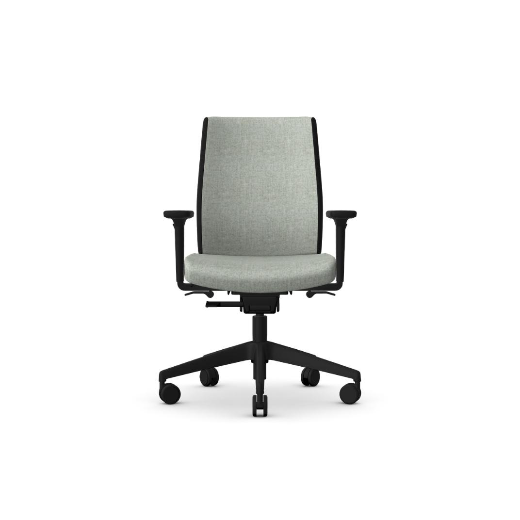 FLX2640HA Freeflex Black Task Chair With Black Components, With Height and Width Adjustable Arms