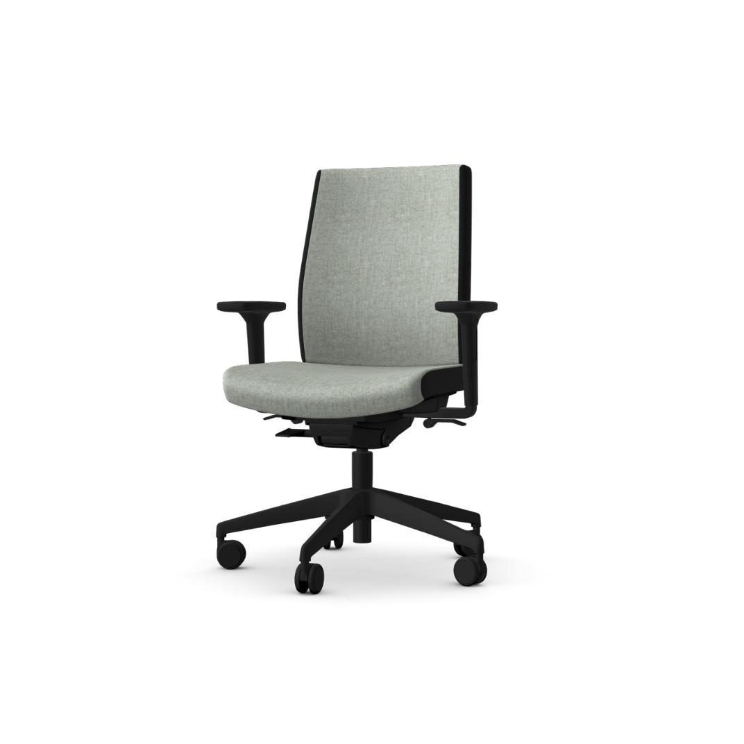 FLX2640HA Freeflex Black Task Chair With Black Components, With Height and Width Adjustable Arms*