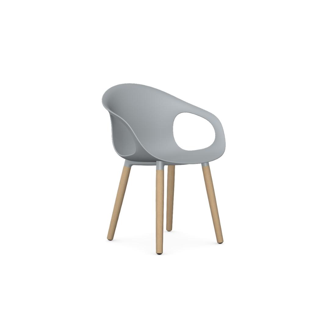 KIN203 - Kin Arm Chair, Wood Legs