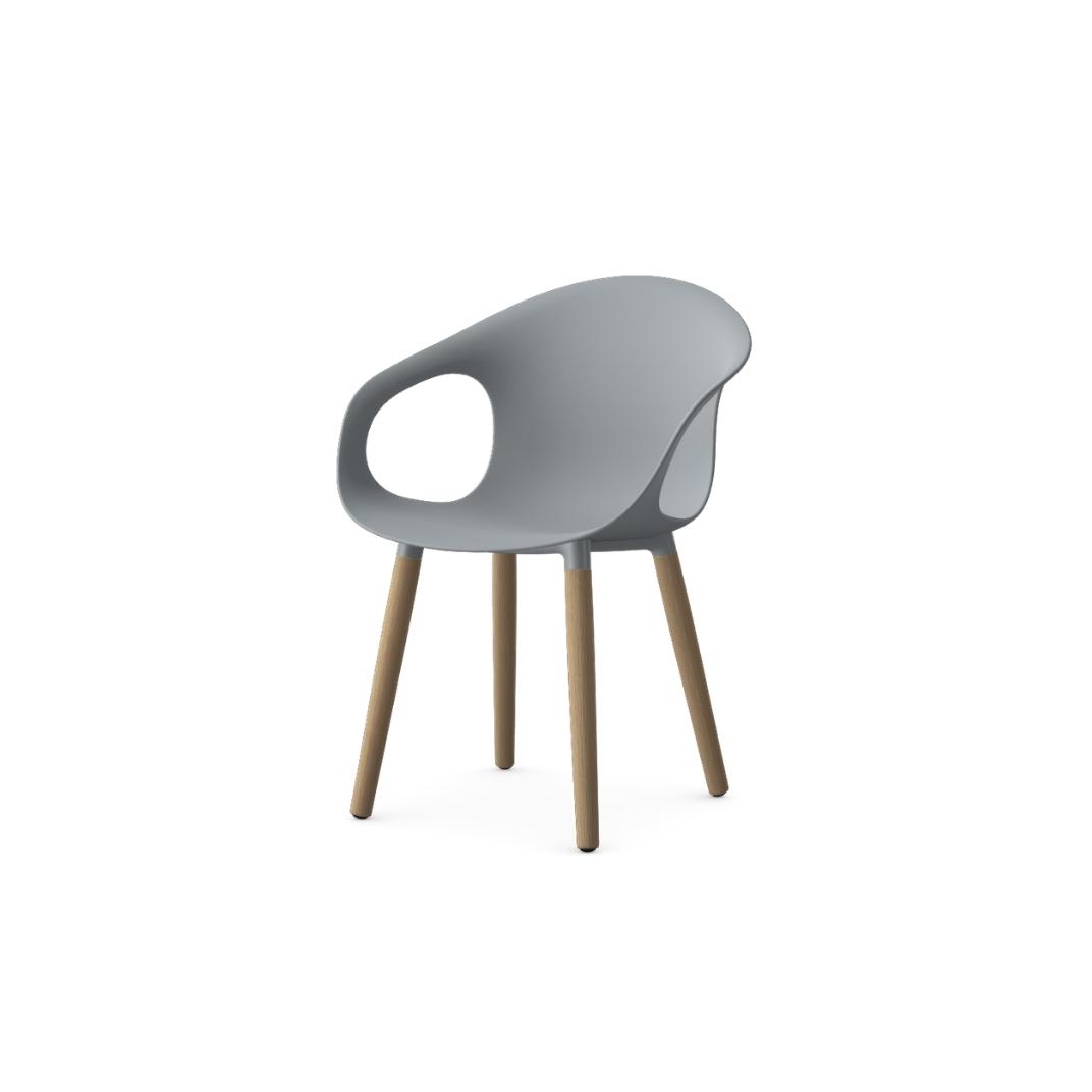 KIN203 - Kin Arm Chair, Wood Legs