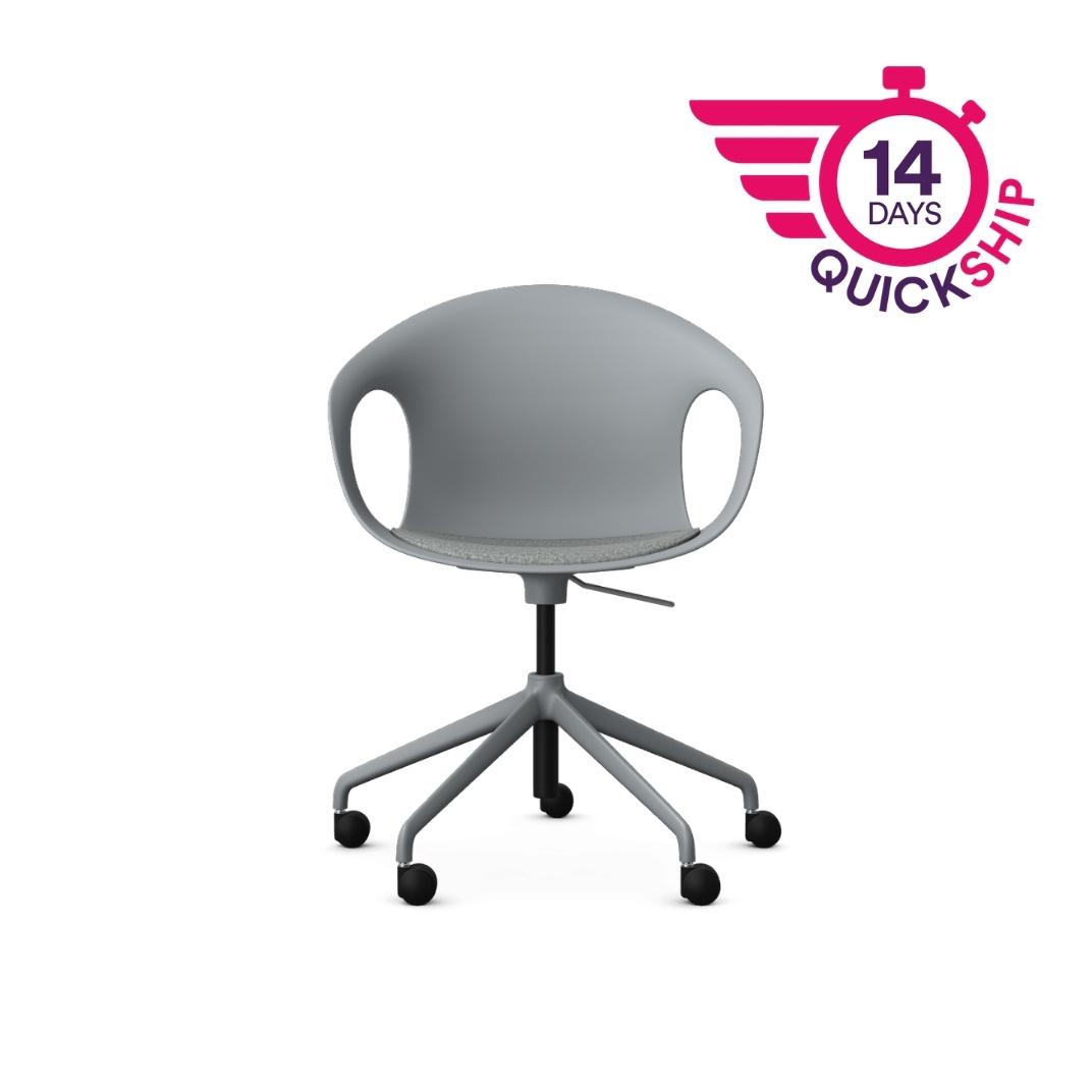 Kin Arm Chair, 5 Star Swivel Base with Upholstered Seat Pad