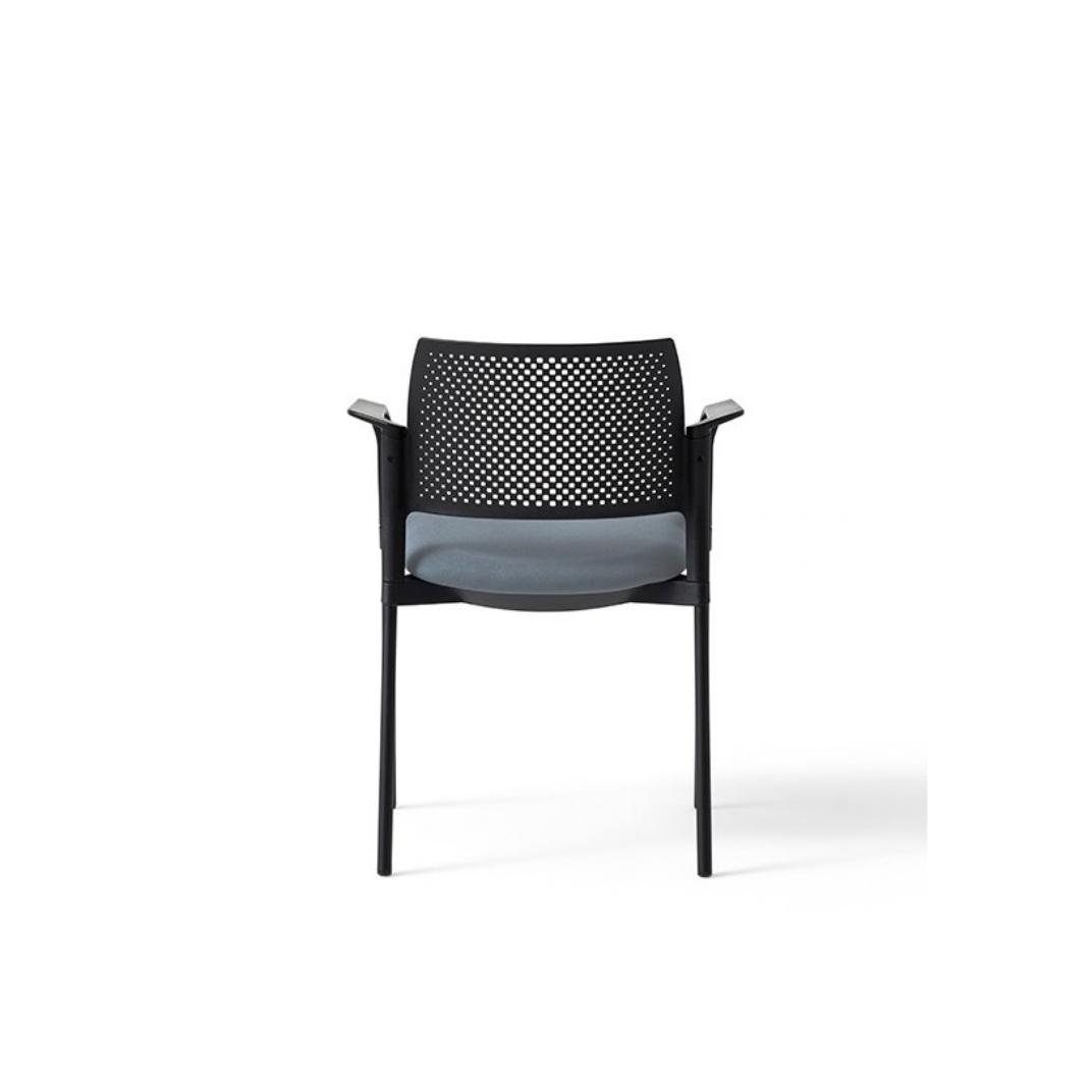 KS2A Kyos With Arms 4 Legs Plastic Back and Upholstered Seat
