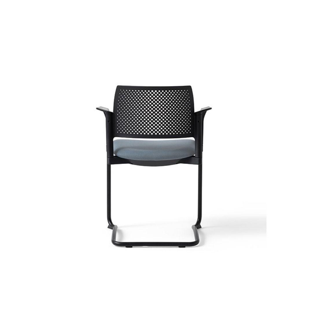 KS5A Kyos With Arms Cantilever Plastic Back Upholstered Seat