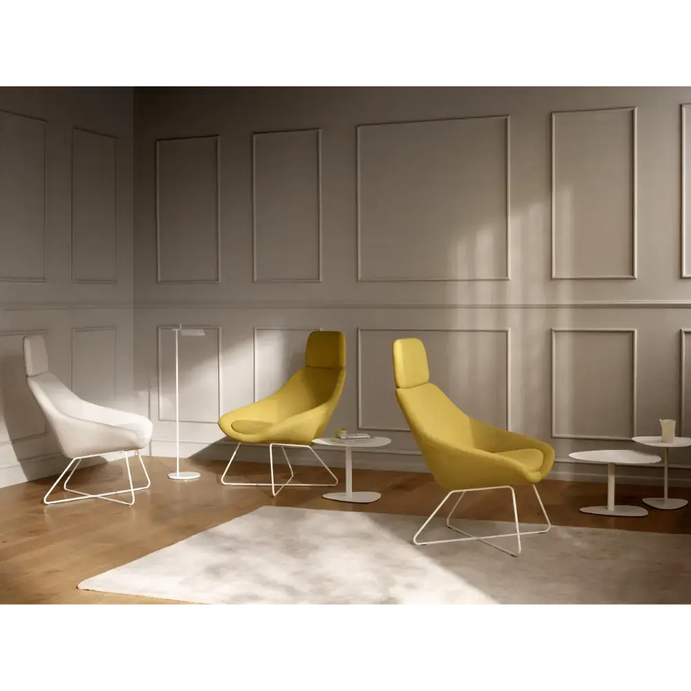 OPN158 - Open Lounge Chair, Wire Frame With Headrest