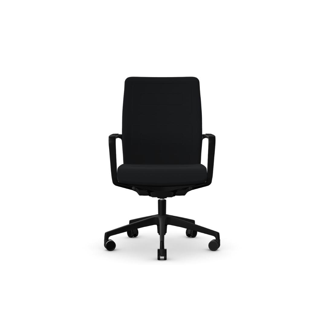 QDS160C QDOS Mid Back With Painted Components, 5 Star Base With Castors