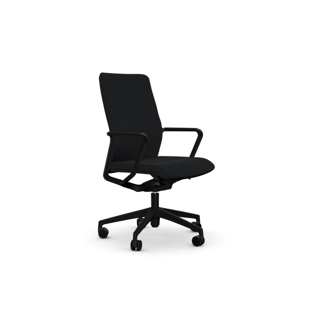 QDS160C QDOS Mid Back With Painted Components, 5 Star Base With Castors