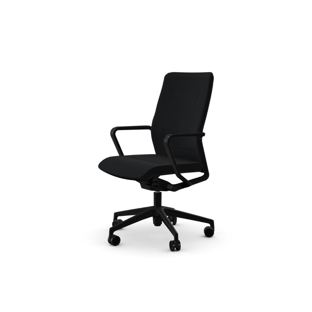 QDS160C QDOS Mid Back With Painted Components, 5 Star Base With Castors