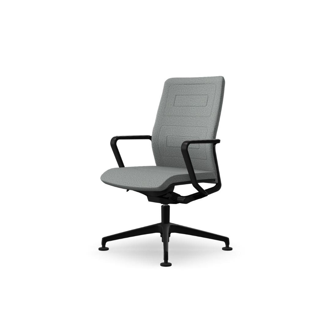 QDS160G QDOS Mid Back With Painted Components, 4 Star Base With Glides