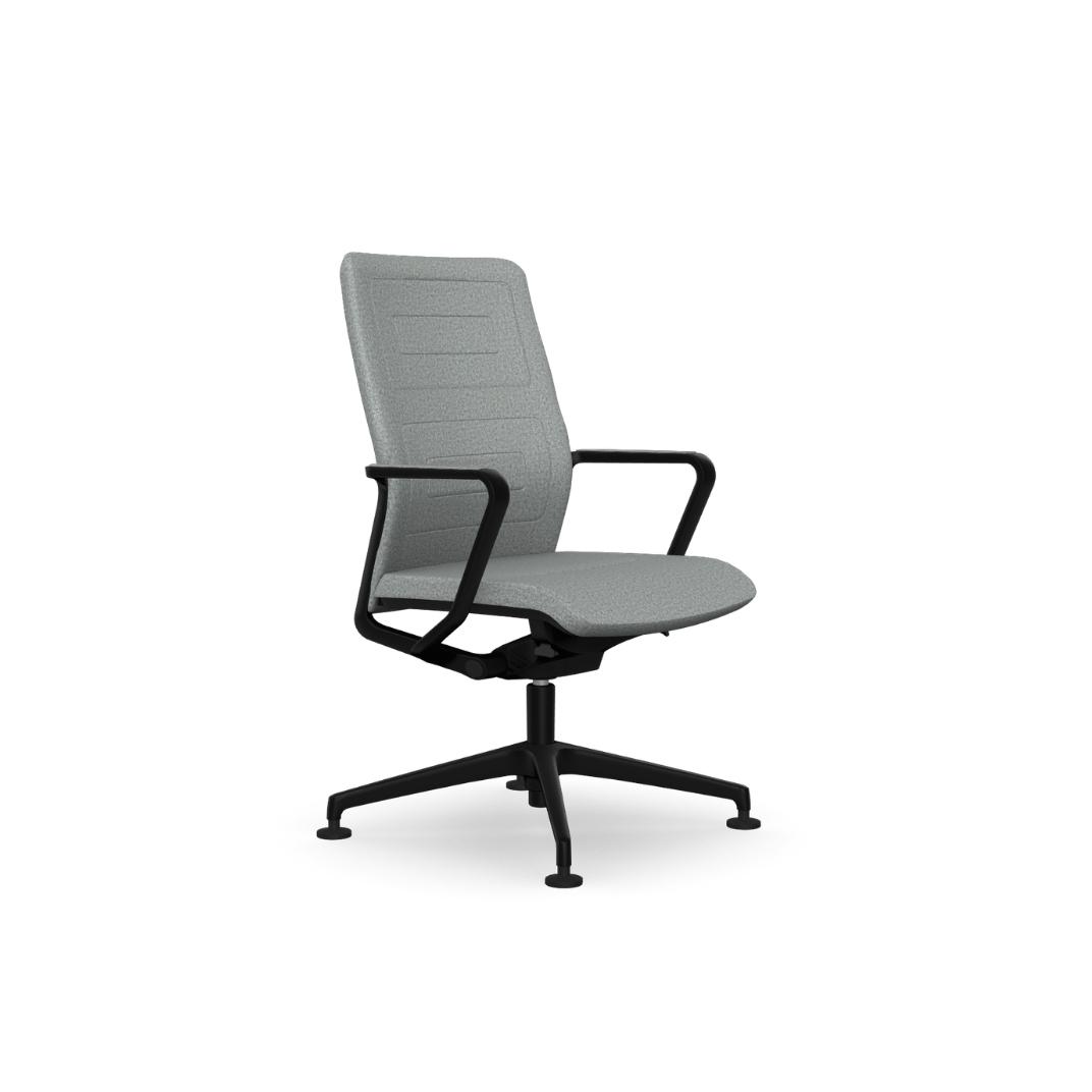 QDS160G QDOS Mid Back With Painted Components, 4 Star Base With Glides