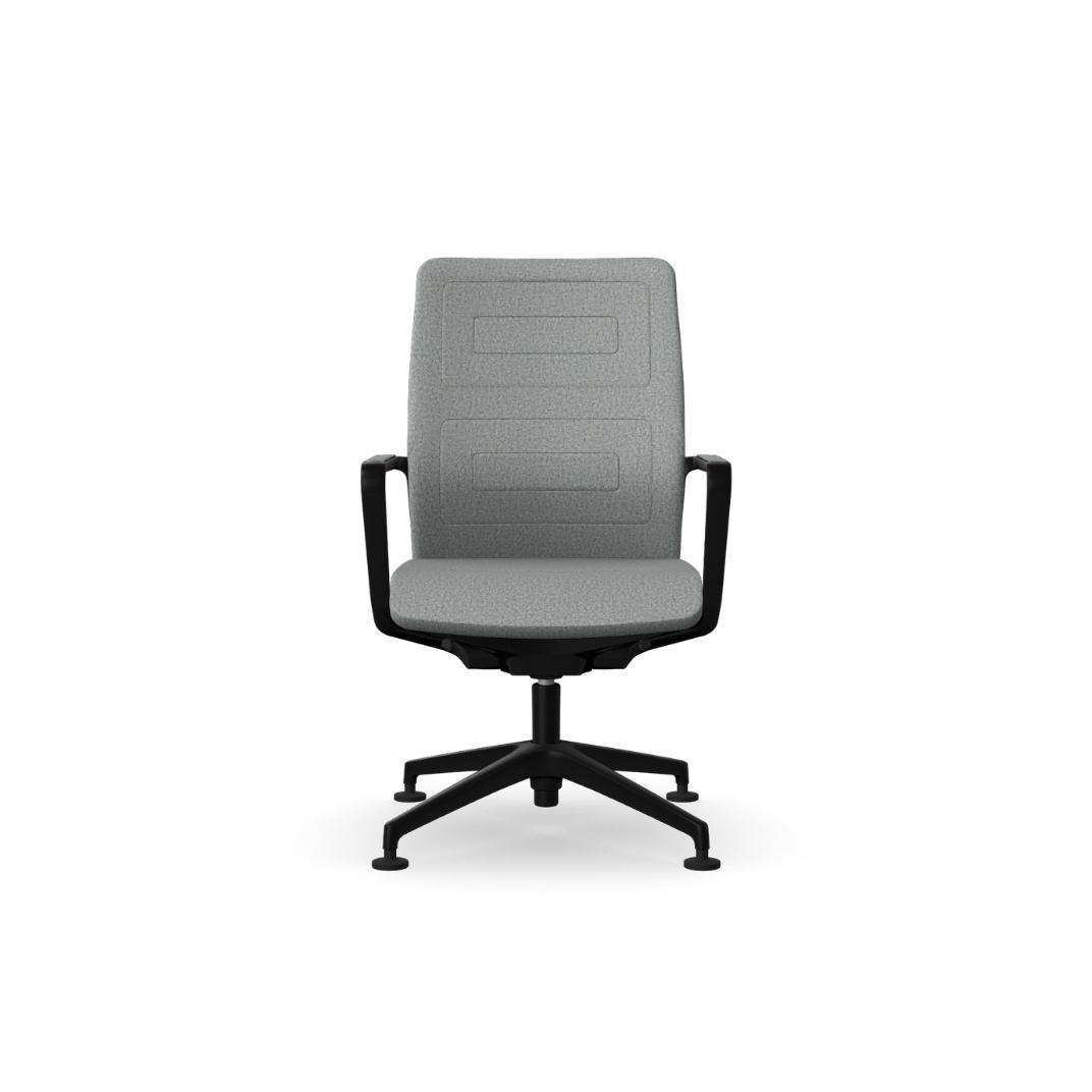 QDS160G QDOS Mid Back With Painted Components, 4 Star Base With Glides