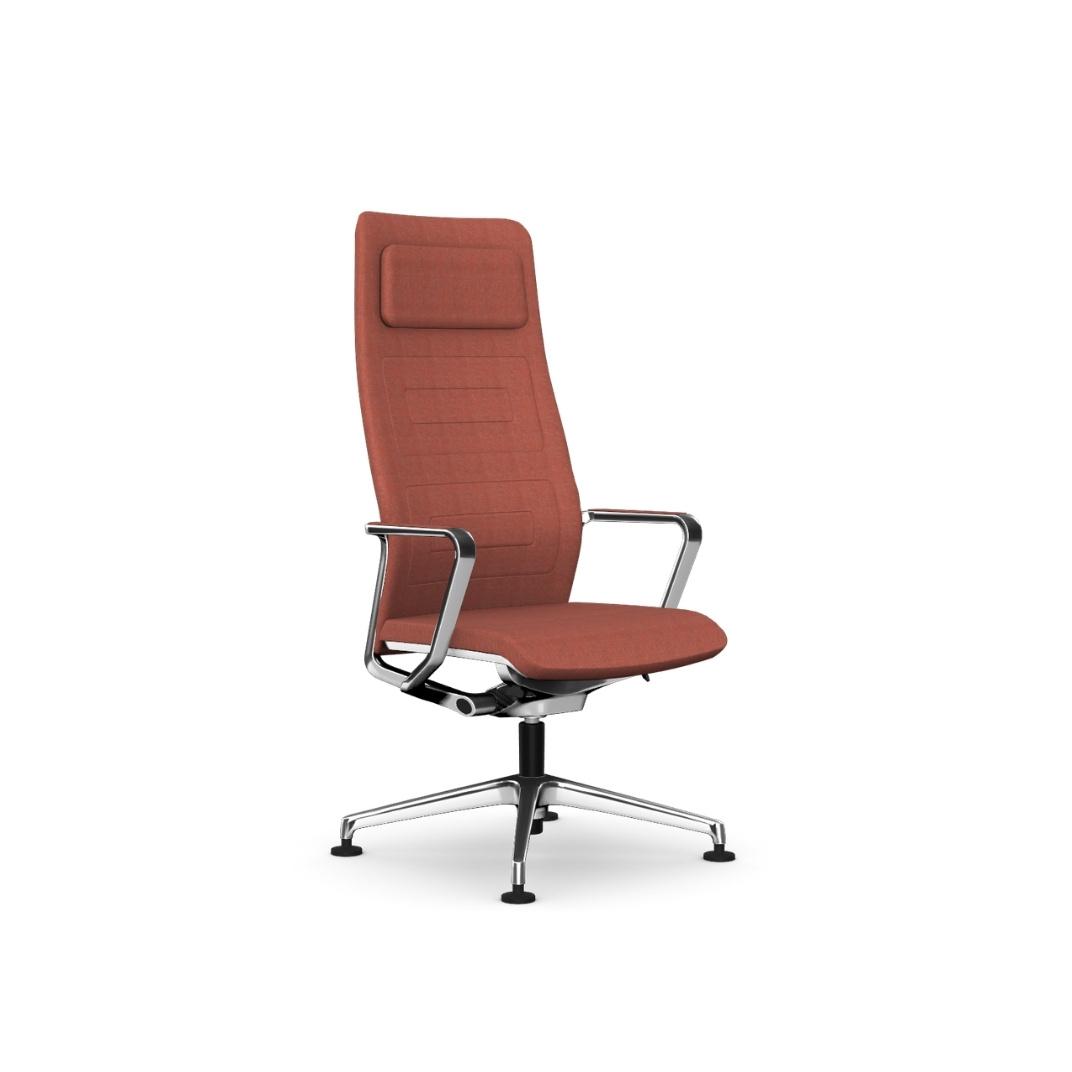 QDS240G QDOS High Back With Polished Components, 4 Star Base With Glides