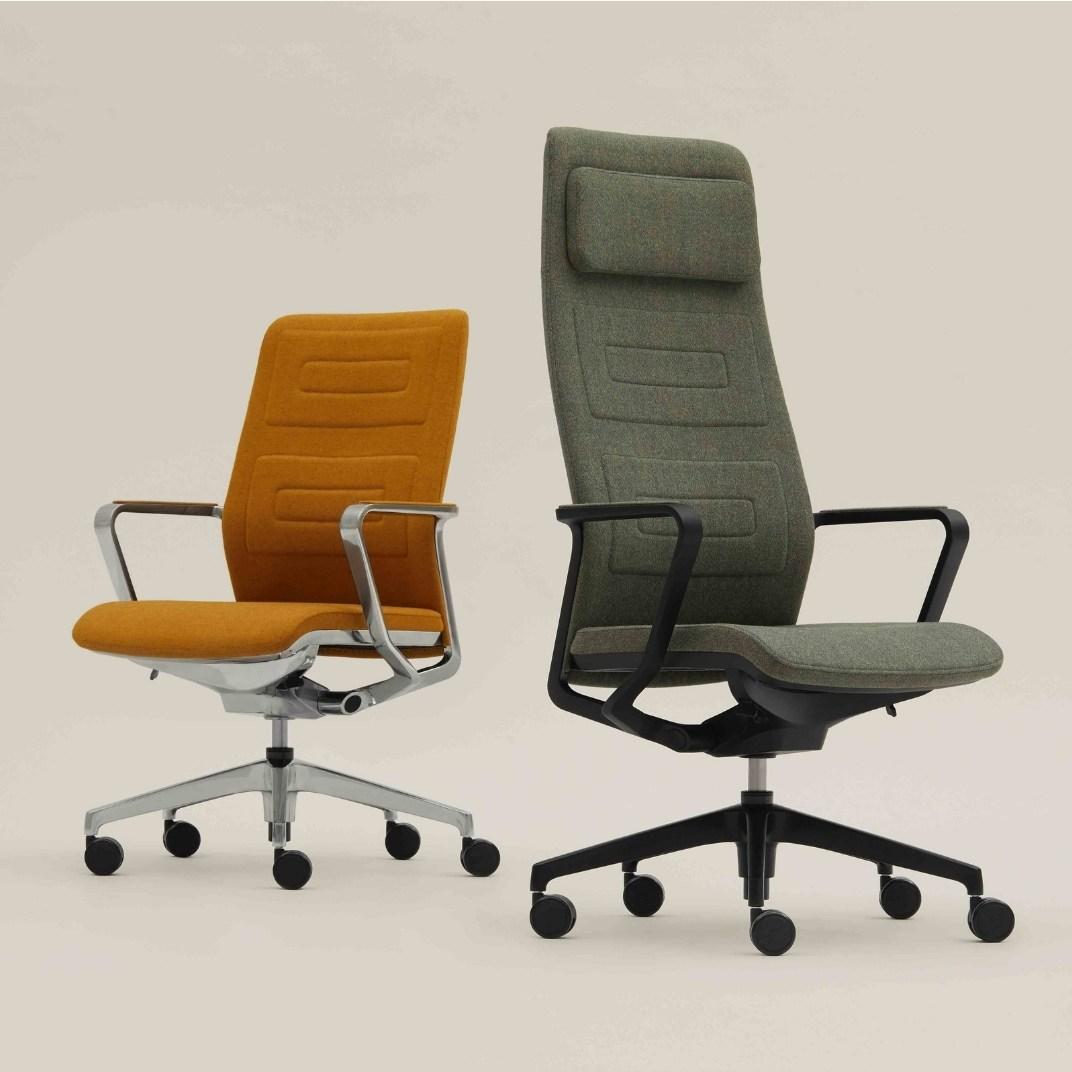 QDS240G QDOS High Back With Polished Components, 4 Star Base With Glides