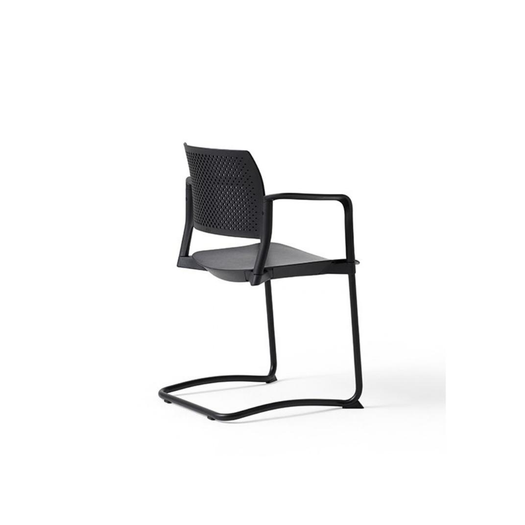 KS4A Kyos With Arms Cantilever Plastic Seat and Back