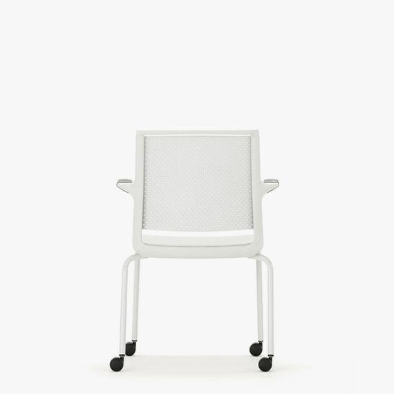 ADL2AC Ad-Lib Four Leg Motion Chair With Plastic Seat and Back With Arms