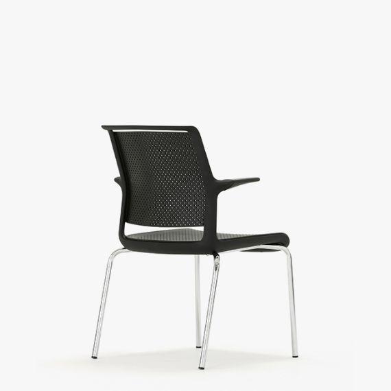 ADL2A Ad-Lib Chair with Plastic Seat and Back, With Arms