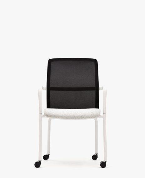 CR7 Circo Motion Conference Chair With Castors, Arms and Upholstered Seat