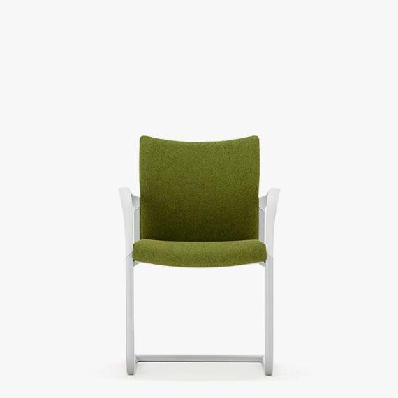 T115A Trillipse Cantilever With Upholstered Seat and Back, Stacking, With Arms