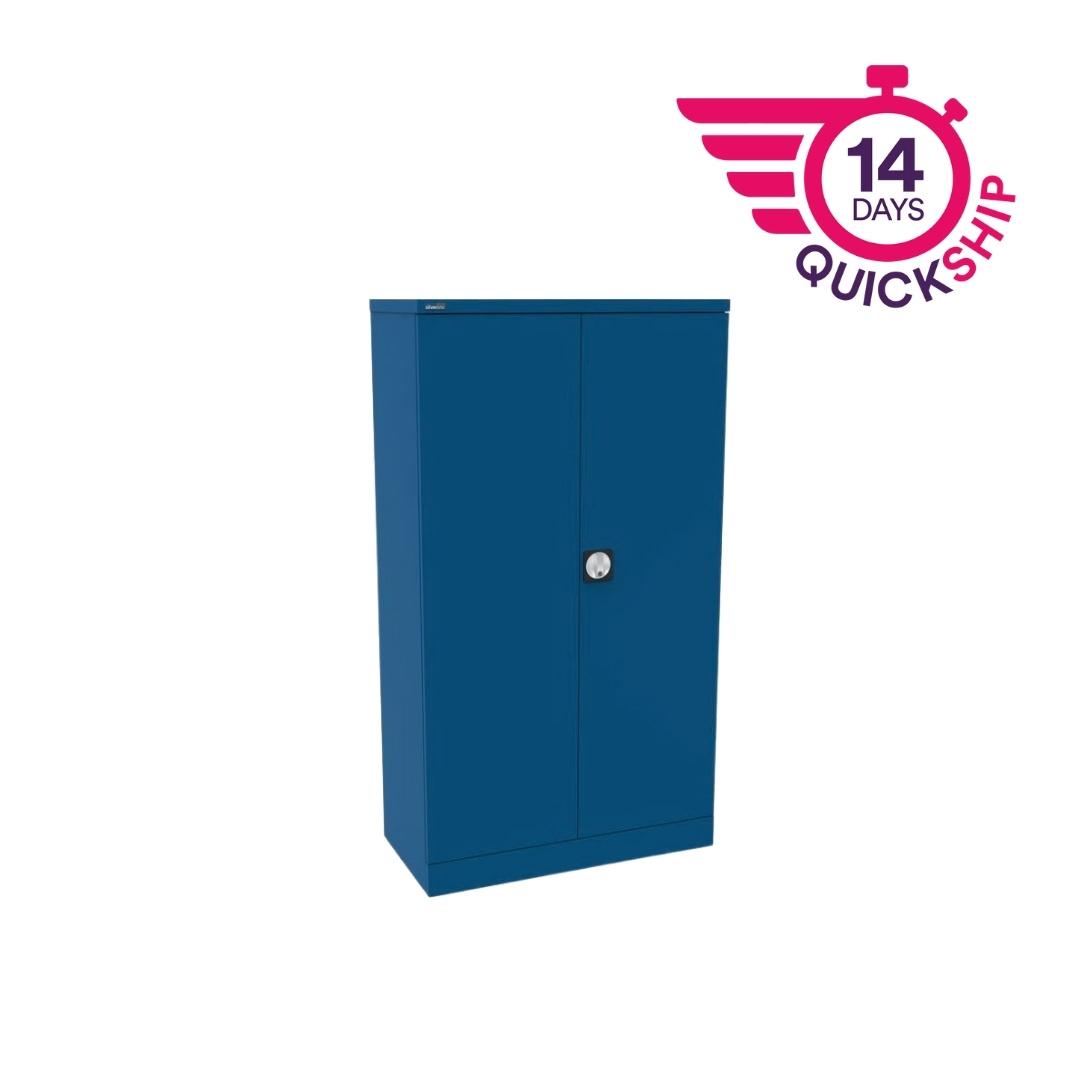CUEC6AGS - Kontrax Steel Cupboard - 1650mmH 2 double door - assembled c/w 2 shelves