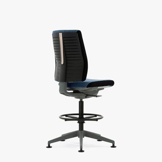 FLX740D Freeflex Stool With Graphite Components and Contrasting Side Panels and Back Insert