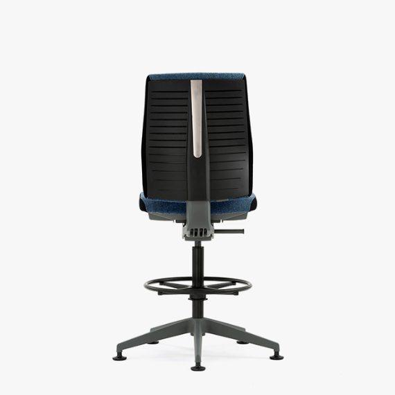 FLX740D Freeflex Stool With Graphite Components and Contrasting Side Panels and Back Insert