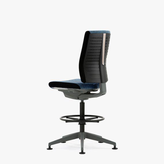 FLX740D Freeflex Stool With Graphite Components and Contrasting Side Panels and Back Insert