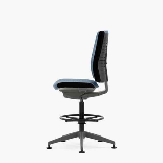 FLX740D Freeflex Stool With Graphite Components and Contrasting Side Panels and Back Insert
