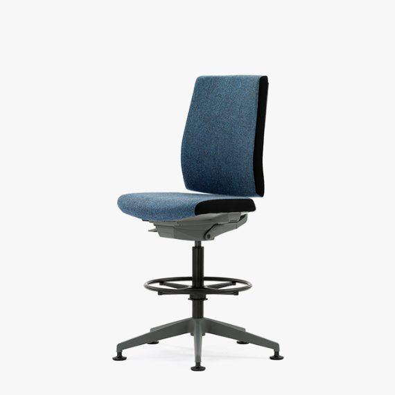 FLX740D Freeflex Stool With Graphite Components and Contrasting Side Panels and Back Insert
