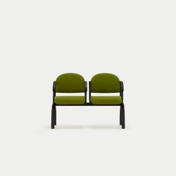 A180-ASSA Public Space Beam Two Unit Beam Seating With Arms