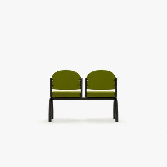 A180-SS Public Space Beam Two Unit Beam Seating With No Arms