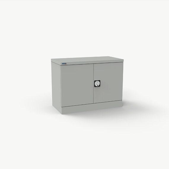 Kontrax Steel Cupboard - 690mmH 2 double door - assembled c/w 1 shelf