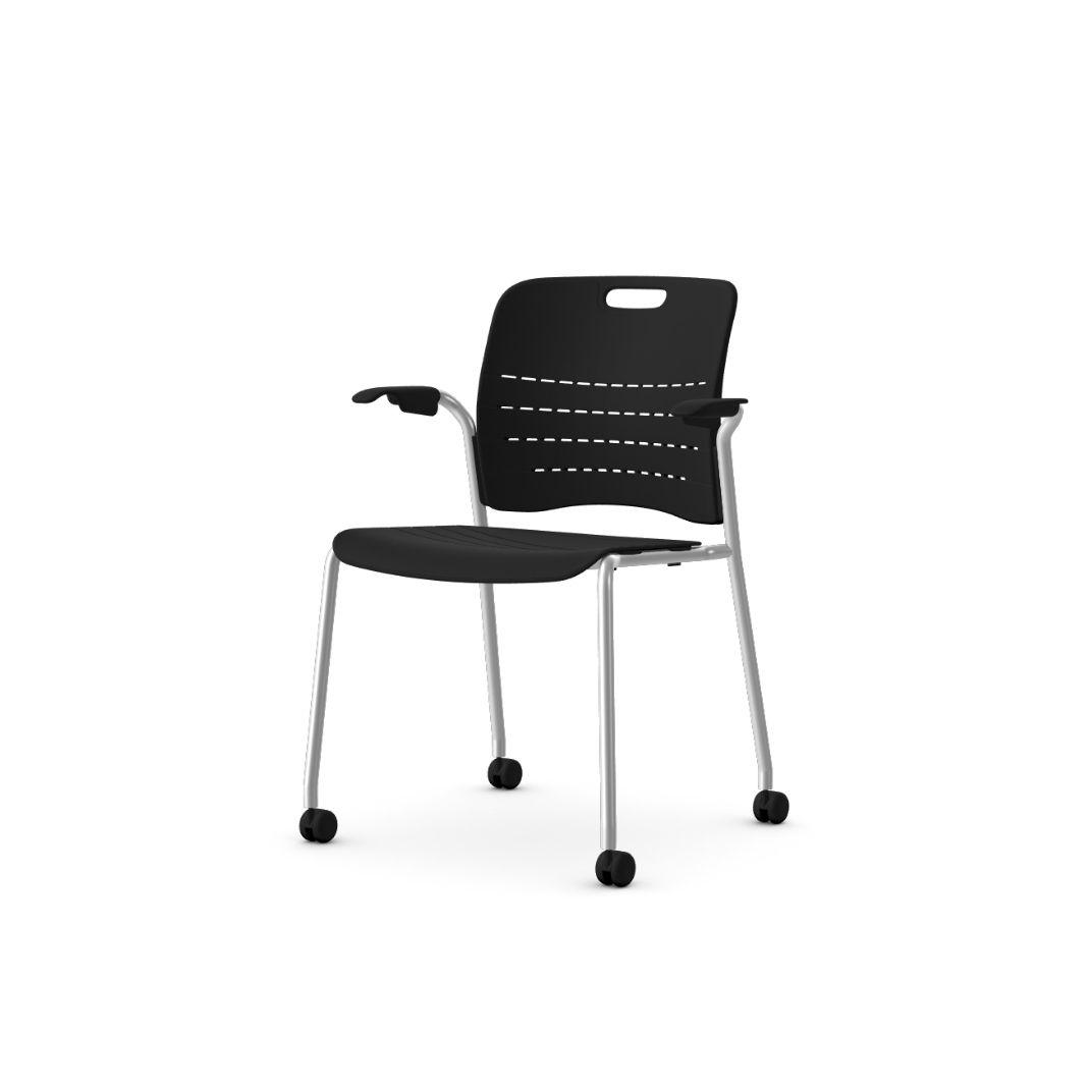 JNY03A - Jonny Multi-Purpose Chair - 4 Legs With Arms and Castors