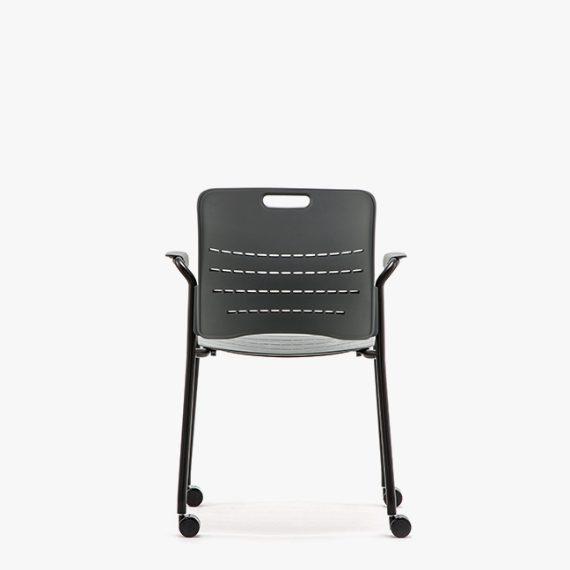 JNY03A Jonny 4 Leg Frame With Plastic Seat and Back, With Castors and Arms