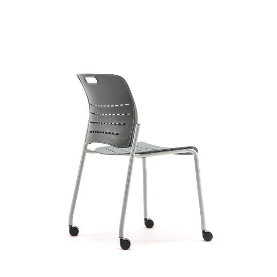 JNY03 Jonny 4 Leg Frame With Plastic Seat and Back, With Castors, Without Arms