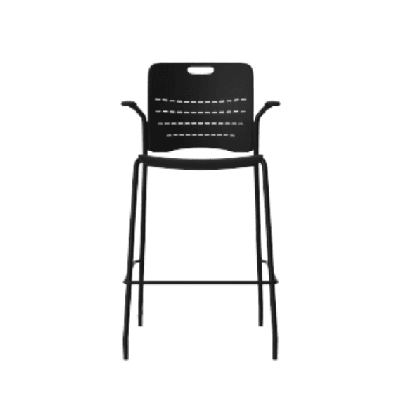 JNY05A  - Jonny 4 Leg Frame Stool with Glides and Arms