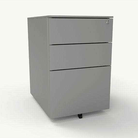 Under Desk Pedestal -2 Personal + 1 Filing Drawer