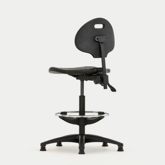 T90IND Industrial No Arms Round Seat and Back, Draughtsman