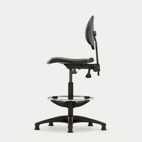 T90IND Industrial No Arms Round Seat and Back, Draughtsman