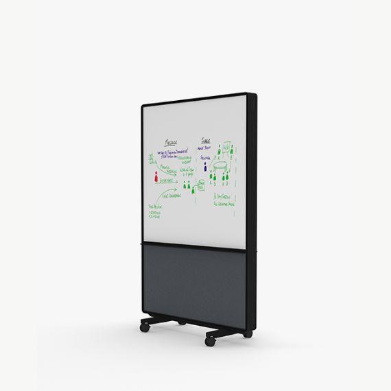 AW2012FD Adapt Wall with Drywipe Upper Panels and Fabric Lower Panels