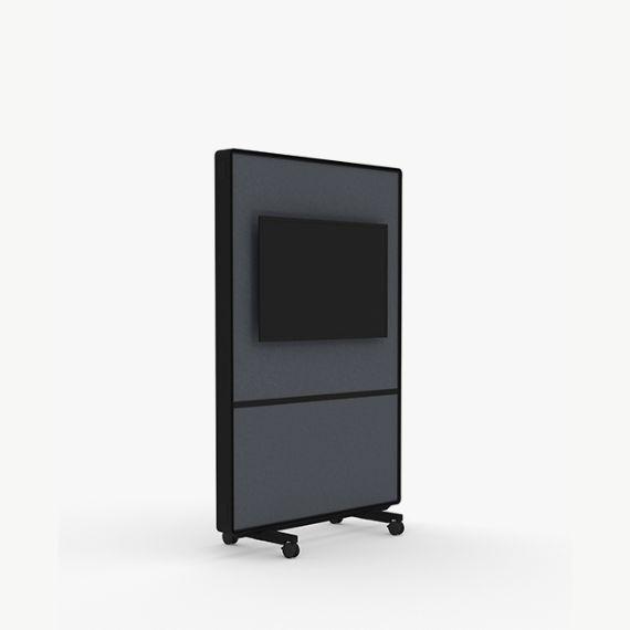 AW2012FFM Adapt Wall Media with Fabric Upper Panels and Fabric Lower Panels